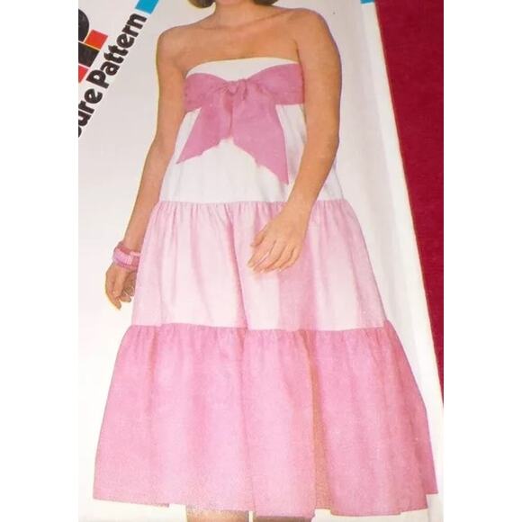 Simplicity 5972 Pattern Dress Miss 6-10 Uncut Cottagecore Pullover Strapless - Picture 1 of 8